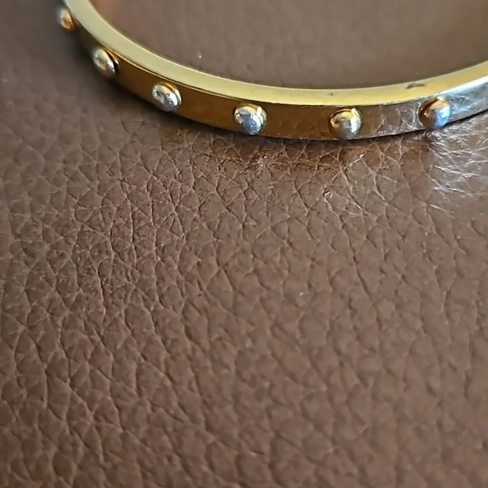 KATE SPADE Studded Goldtone Slim Stackable Bangle Bracelet